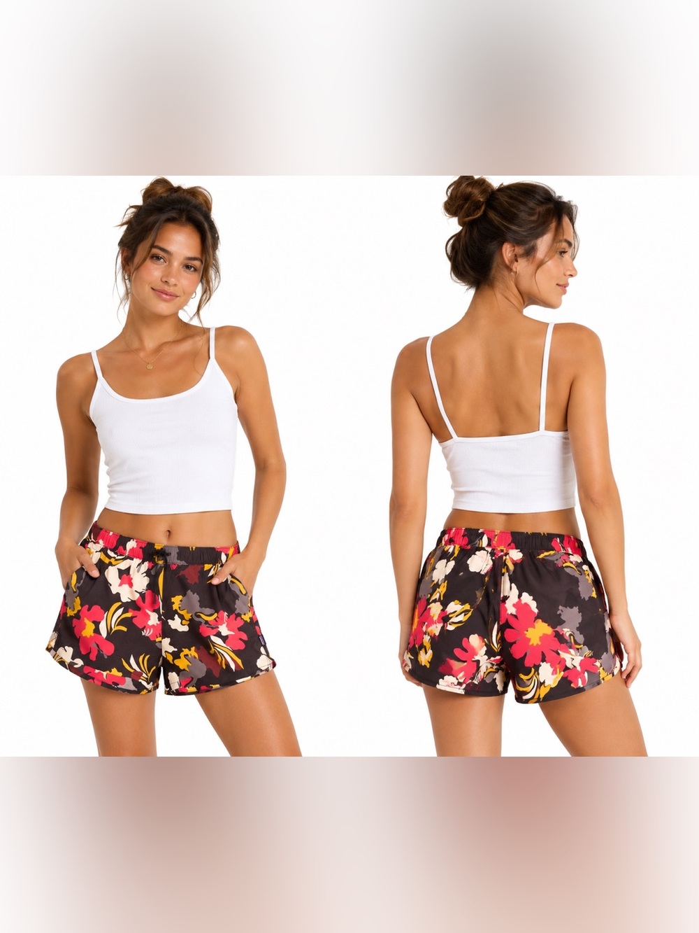 EUC Patagonia Size Large Floral Women's Shorts with Pockets Drawstring Waist